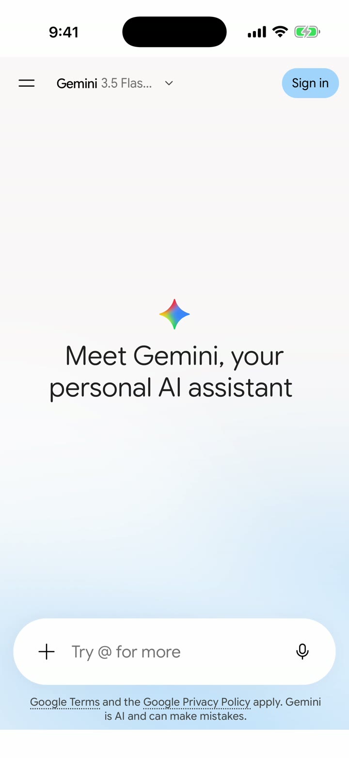 Gemini open as its own app on a HigherLife phone